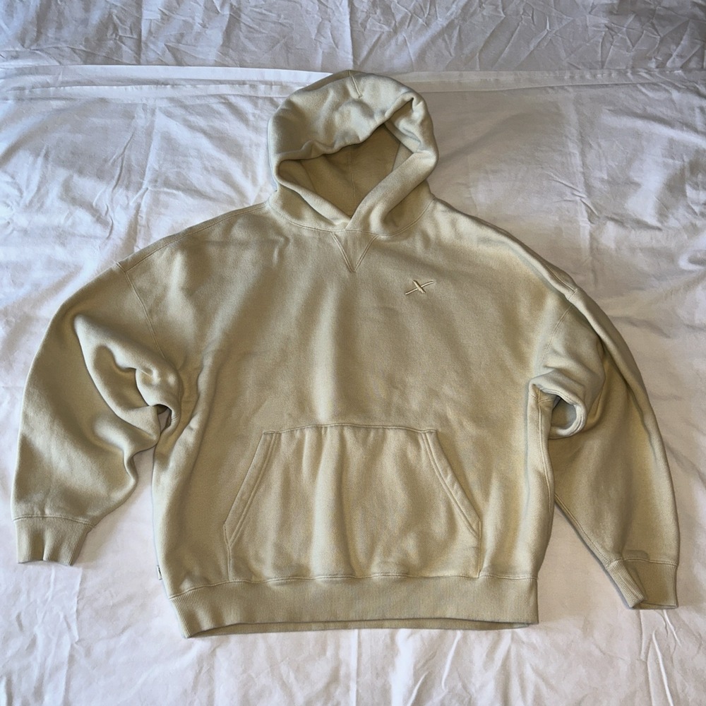 100 thieves cream colored sweatshirt men's XL 100% cotton Thick Heavy Weight
